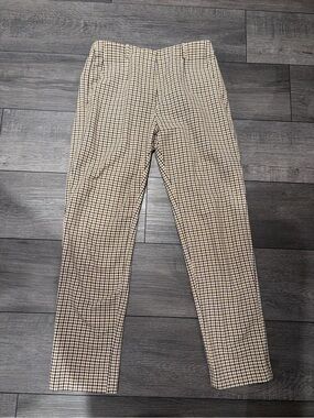 Mango Gingham Check Dress Pants